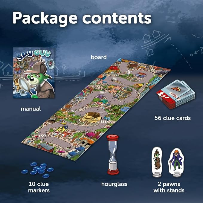 Trefl Spy Guy - Cooperative Detective Game, 5+ | Observation-Based Board Game, Engaging Storyline and Challenges, Searching for Evidence and Catching Criminals