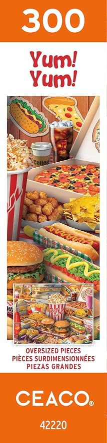 Ceaco - Yum Yum - 300 Large Piece Jigsaw Puzzle for Adults | Art by Eduard, Made in USA, Includes Poster, Giftable, Frameable