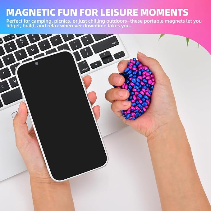 550pcs Fidget Toys Adults,Stress Relief Sensory Toys for Autism ADHD Anxiety,Smooth Ferrite Stones Desk Fidgets Toys,Fidget Toys Gifts