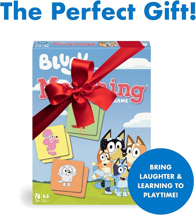 Wonder Forge Bluey Matching Game - Family & Toddler Games - Educational Toys - Memory & Brain Games for Kids Ages 3-5, Indoor Recess