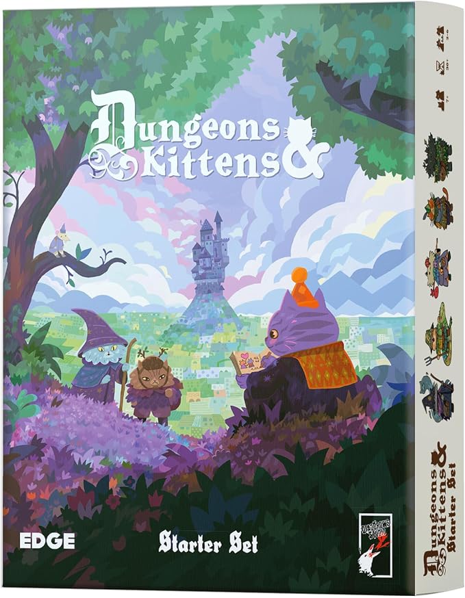 Dungeons & Kittens Roleplaying Game Starter Set | Animal Fantasy RPG in a Wholesome Post-Apocalyptic Medieval World for Family, Kids & Adults, Ages 8+, 2-6 Players, 90 Mins