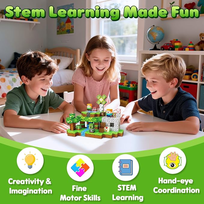 Magnetic Blocks, 150PCS Toys Building Cube Birthday Gifts for Kids | Magnetic Cubes, 0.8 inches Building Blocks, STEM Construction Toys Christmas Birthday Gifts for Kids Boys Girls