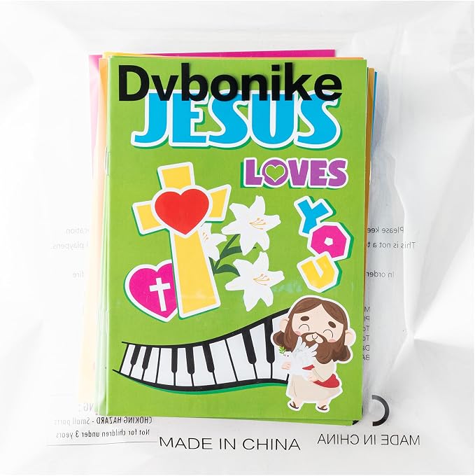24Pcs Jesus Loves You Coloring Books Religious DIY Color-in Pages | Bible Drawing Booklet Bulk, Christian Artwork, Holiday Activity, Sunday School Supplies, Classroom Rewards, Gift, for Kids