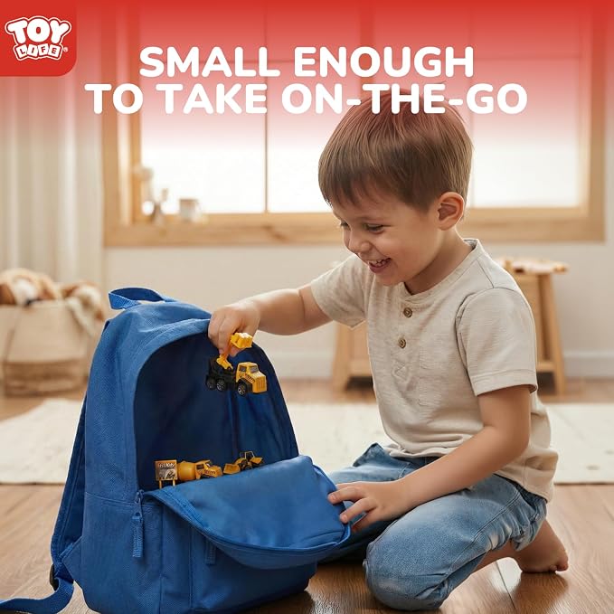 TOY Life 28 PCS Construction Toys for boy Age 3-5, Small Construction Vehicles, Sandbox Toy for Boys, Small Construction Car Truck Excavator Party Favors Gifts for Boys