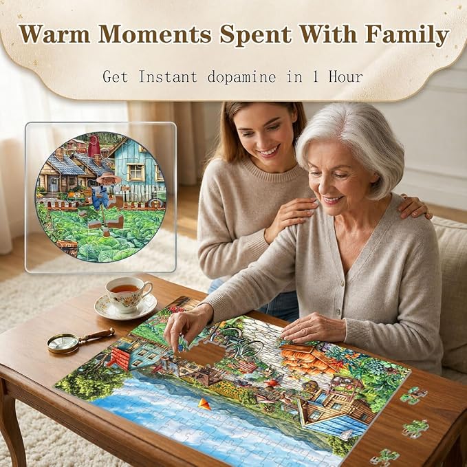 200 Pieces Jigsaw Puzzles for Kids and Adults-Rural Farm Series | Puzzles for Kids Ages 6-8 8-10 Year Old, Learning Educational Toys for Boys and Girls Ages Puzzle for Kids Teens Seniors