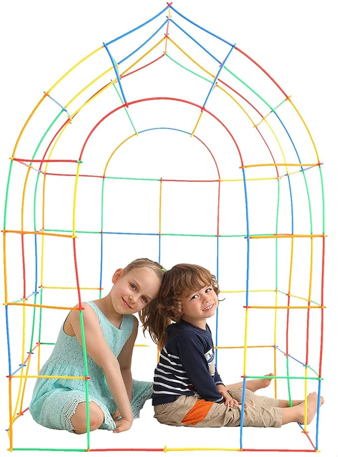 ZOZOPLAY Straw Constructor STEM Building Toys 400 Piece Straws and Connectors Building Sets Colorful Motor Skills Interlocking Plastic Engineering Toys Best Educational Toys Boy & Girl… | 400 colorful straws and connectors let kids 3+ build cars and ro...