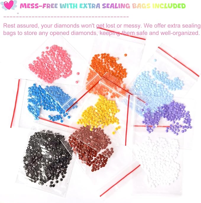 Crafts for Girls - 6Pcs Make Your Own GEM Art Keychains - Arts and Crafts for Adults - Diamond Art Kits - 5D Dimond Art Paintings by Numbers - Art & Craft Gifts