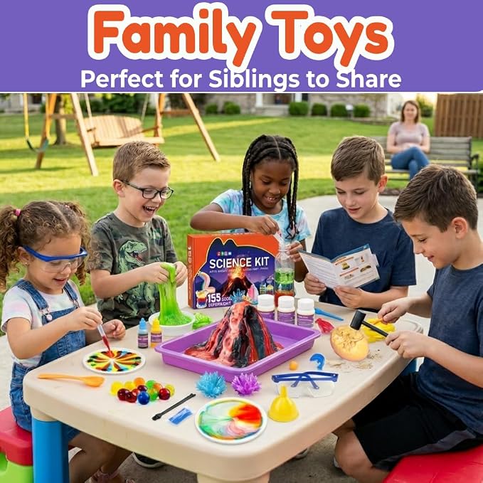 BenBen Science Kit for Kids Ages 12-14, 155 Experiments Set, Birthday Gift | STEM Toy for Boys Girls, Homeschool Classroom Education, Family Group Screen-free Learning Activity, Back to School Gift