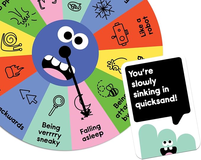 Laugh Attack | Don't Laugh Challenge Card Game for Kids & Families | Age 5+ | 200 Prompt Cards, 18 Laugh Tokens, 1 Spinner, 3+ Players, Kids Gift for Boys & Girls, Funny Game, Family Game Night