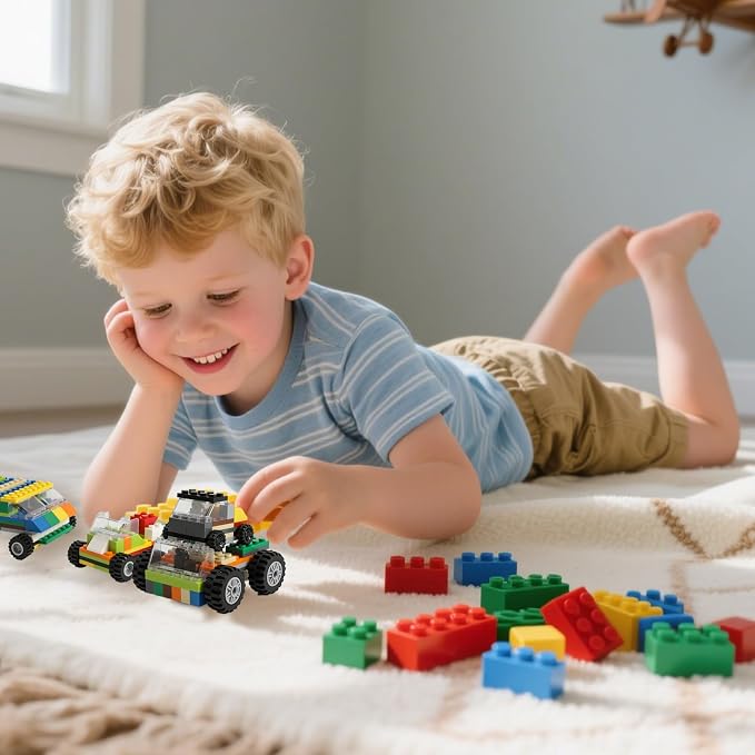 HUIZDQ 120pcs Wheels and Axles Set, Compatible with Classic Brick Toys | Including Wheels, Windshield, Traffic Light, Vehicle & Truck Parts, Classic Pieces & Accessories