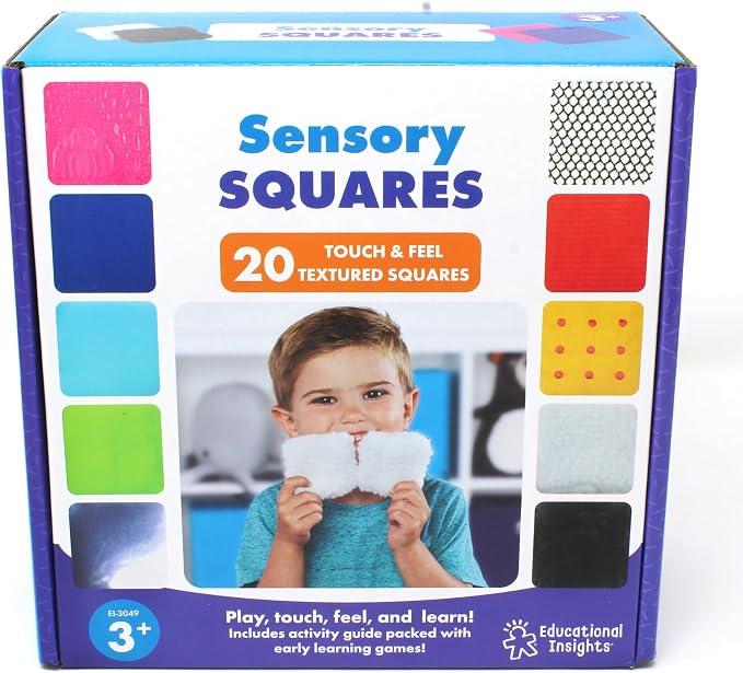Educational Insights Sensory Squares - Sensory Toys for Toddlers, Textured Bean Bags for Classroom, Toddler Classroom Must Haves, Preschool and Kindergarten Learning Materials, Kids Ages 4+