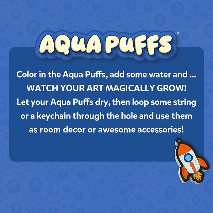 Skillmatics Aqua Puffs Just Boy Things, Art & Craft Kits, Paint by Number | DIY Puffy Keychains, Screen-Free, Mess-Free Activity Kit, Creative Gift for Girls & Boys Ages 4, 5, 6, 7, 8, 9, 10