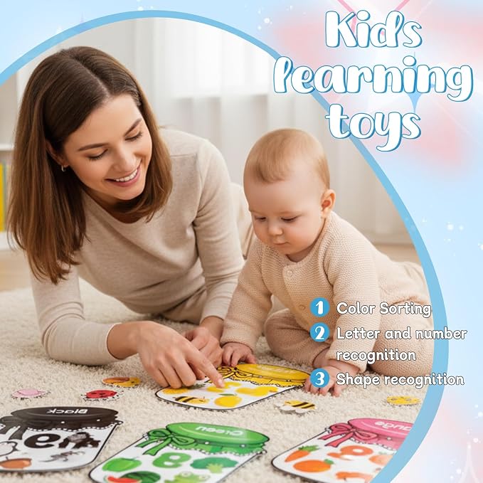 10Pcs Magnetic Color Sorting Cute Fridge Magnets for Kids Color Sorting | 60 Fridge Magnet Soft Magnets for Early Education Color Sorting Fine Motor Skills Boys Girls Gifts