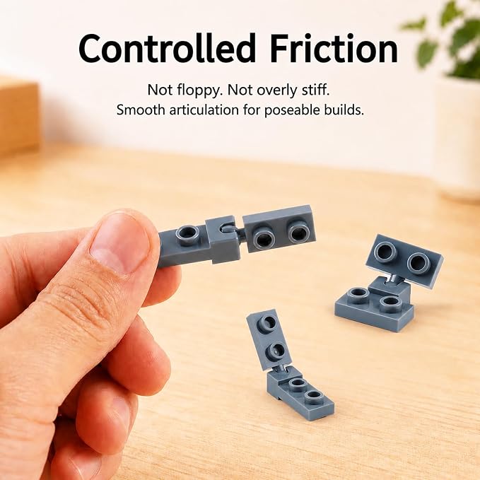 Connector Ball Joints Socket Plate - 250pcs Bricks Bulk Parts and Pieces, 1x1 1x2 Tow Ball and Ball Socket Building Block Dark Gray