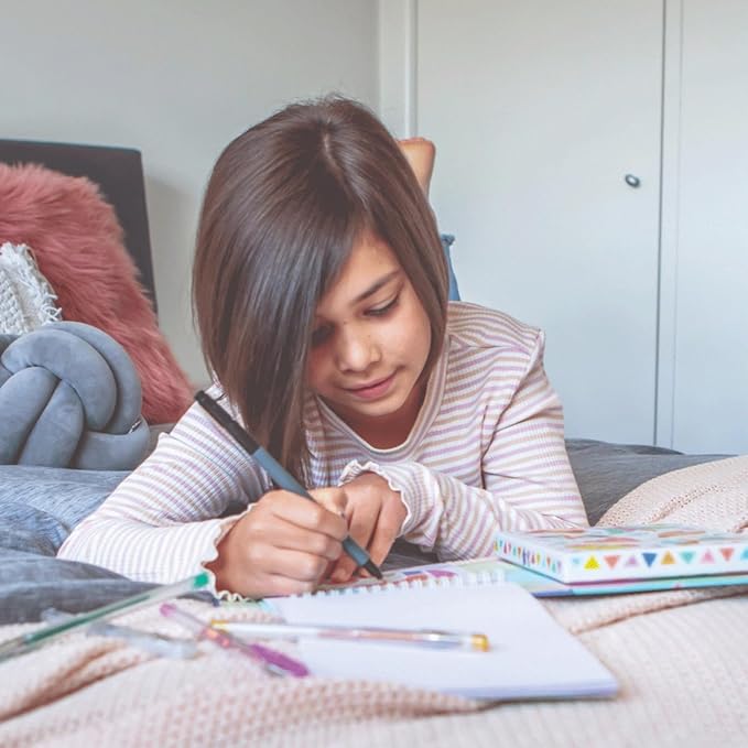 Tiger Tribe: Mindful Doodling - Peaceful Patterns - Relaxing Coloring & Drawing Set, Activity Pad, 4 Gel Pens, Encourage Focus & Creativity, Kids 9+