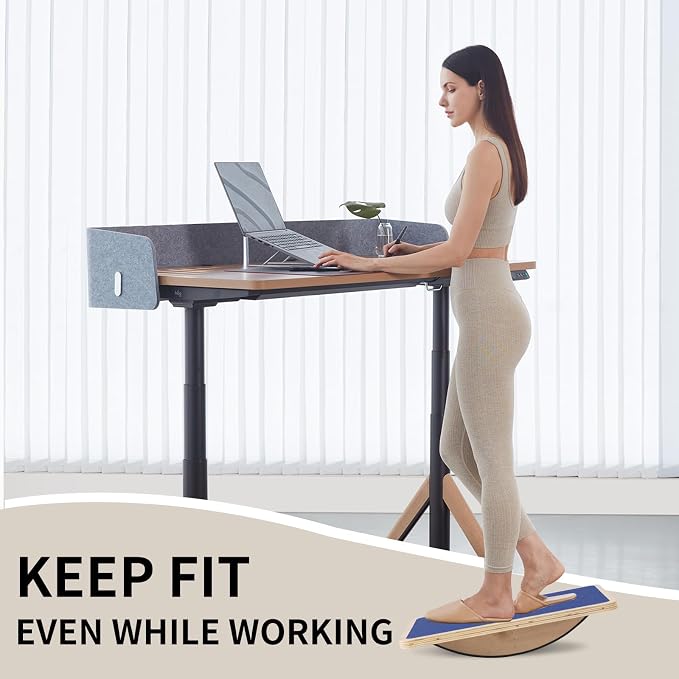 Juoe Balance Board Wobble Board,Balance Toys for Physical Therapy | Wooden Wobble Balance Board for Adults and Kids,Balance Training,Standing Desk Core Strength Balance Rocker Board