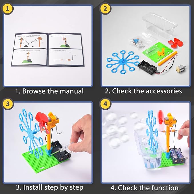 BeAndge STEM Kits for Kids 6-8 8-10, STEM Toys 6 7 8 Year Old Birthday Gift | Science Kits for Kids 5-7 8-12, Boy Gifts Robot Toys for 6+ 8-13, Robotics Experiment Engineering Building Crafts Activities