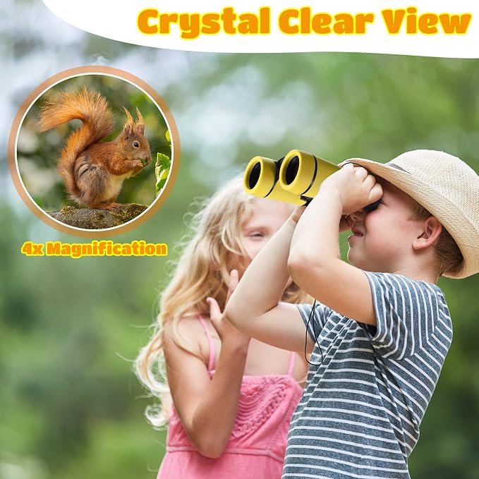 Yunsailing 6 Pcs Binoculars for Kids for Age 3-12 Years | Binoculars, Shock Proof Toy, Outdoor, Gift ,Hunting Folding, Small Telescope, for Bird Watching Learning Exploration