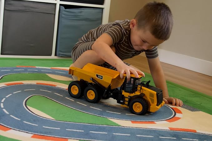 Mighty 9-Channel RC Dump Truck Toy | 1:18 Scale All-Terrain 6-Wheel Construction Vehicle with Lights & Sounds, 6 Wheels & 100-Min Battery, Remote Control Truck for Kids & Adults, Great STEM Gift 2026