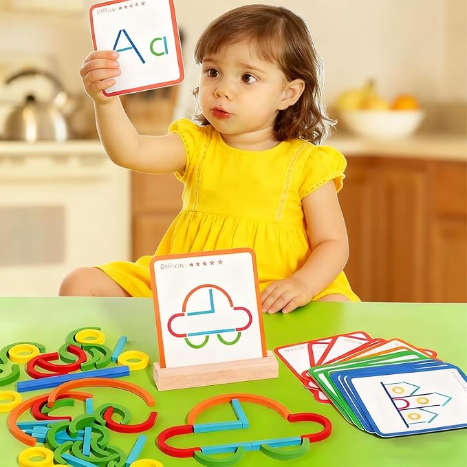 Kids Toys for Creative Learning, Building Educational for 3 4 5 6 Years Old | Matching Blocks, Building Educational Resources Toys, Classroom Family Game Toy, Smart Sticks Toys, Boys and Girls