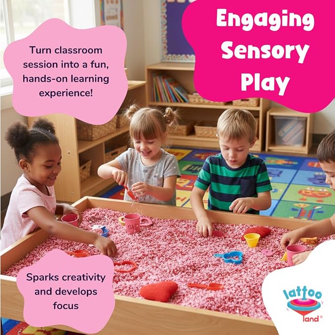 Princess Sensory Rice for Girls | Pink Rose & Ruby Royal Colored Rice | Sensory Bin Filler | Non-Toxic Pretend Play | Montessori Fine Motor Toy | Birthday Gift Age 2 3 4 5 6 7