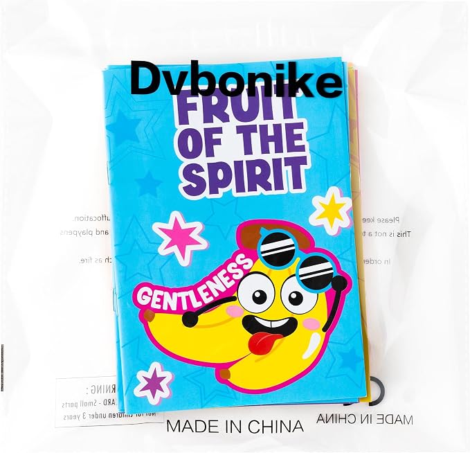 Dvbonike 24Pcs Fruit of the Spirit Coloring Books Religious Color-in Pages | DIY Bible Drawing Booklet Bulk, Holiday Christian Activity Artwork, Sunday School Supplies, Classroom Reward, Gift, for Kids