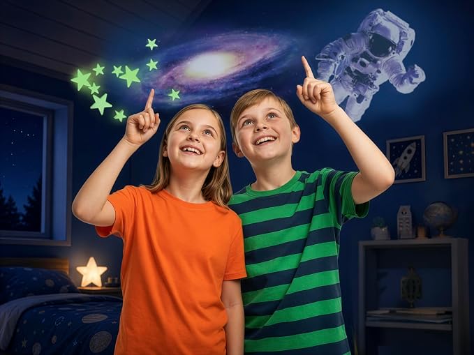 4M - STEAM Space Exploration - Build & Paint Solar System Planetarium Model, Assemble Space Toys Projector with Slides, Includes Glow Stars & Poster - Educational Science Planet Toys Kit, Kids Ages 5+ | Space Exploration STEAM Activity Kit for Kids