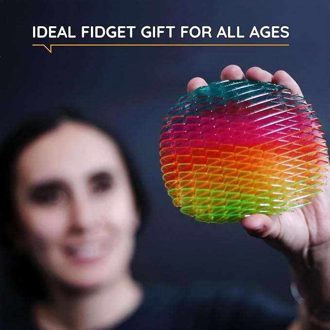 Morf Worm 3D Sensory Fidget Toy, Rainbow, Large | Quiet Fidget Toy: Sensory Figgy toy for focus and stress relief; satisfying tactile play for classrooms, desks, and travel