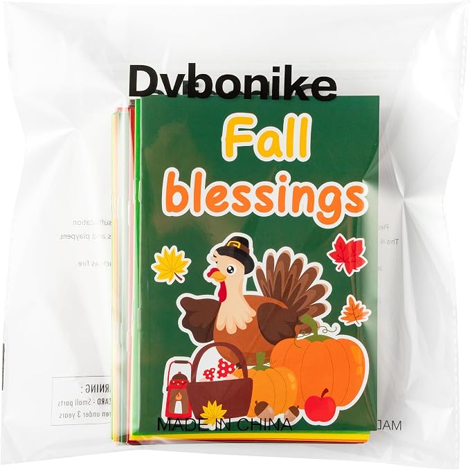 Dvbonike 24Pcs Fall Bible Coloring Books Religious DIY Color-in Pages | Drawing Booklet Bulk, Autumn Party Supplies, Christian Activity, Sunday School Artwork, Classroom Rewards, Thanksgiving Gift