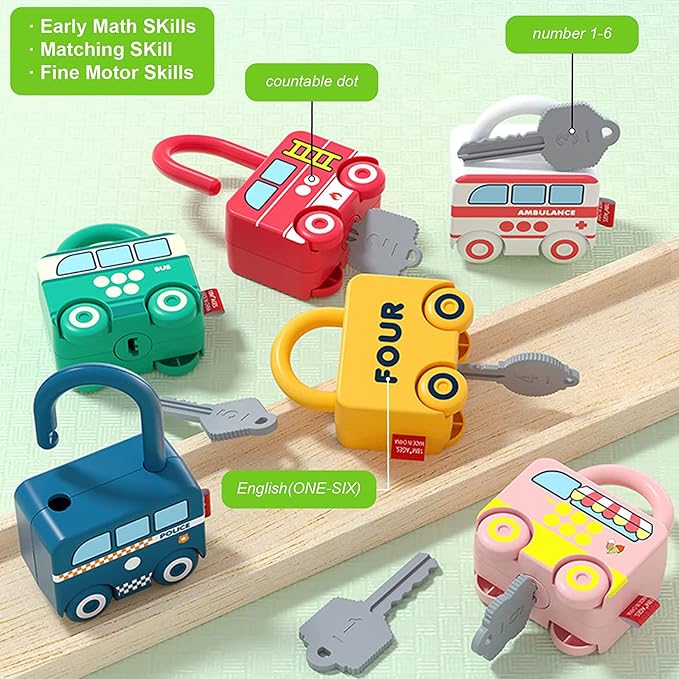 Montessori Educational Toys Learning Games Busy Board - Toddler Car Activities - Sensory Fine Motor Skills Developmental Toys - Birthday for Boys Girls