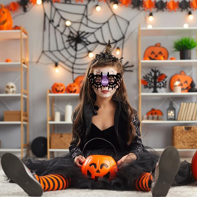 24 Pcs Halloween Mask Crafts for Kids DIY Coloring Halloween Masks | Color Your Own Art and Crafts for Kids Birthday Cosplay Classroom Activities Masquerade Dress-Up Party Favors Game Supply