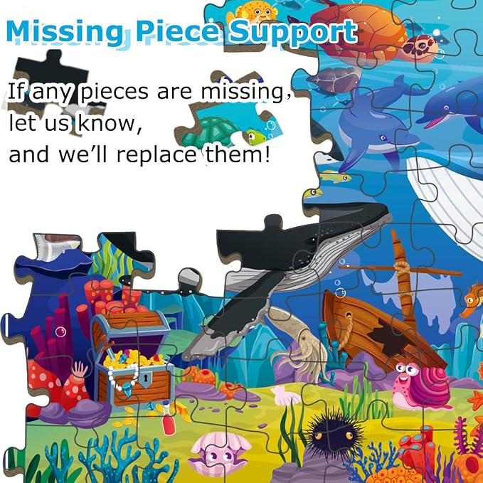 100 Piece Puzzles for Kids Ages 4-6 4-Pack Jigsaw Puzzles Animal Themes | Educational Learning Toys for Kids Ages 6-8 8-10, Birthday Gifts for Girls Boys