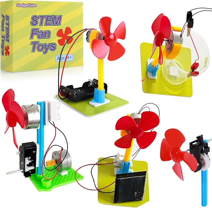5 STEM Science Kits for Kids Teens, Electric Circuit Fan Experiments | Fans Building Kit Age 8-12 12-14, Engineering Activities Circuits Science Fair Projects STEM Toys 1st 2nd 3rd 4th Grade
