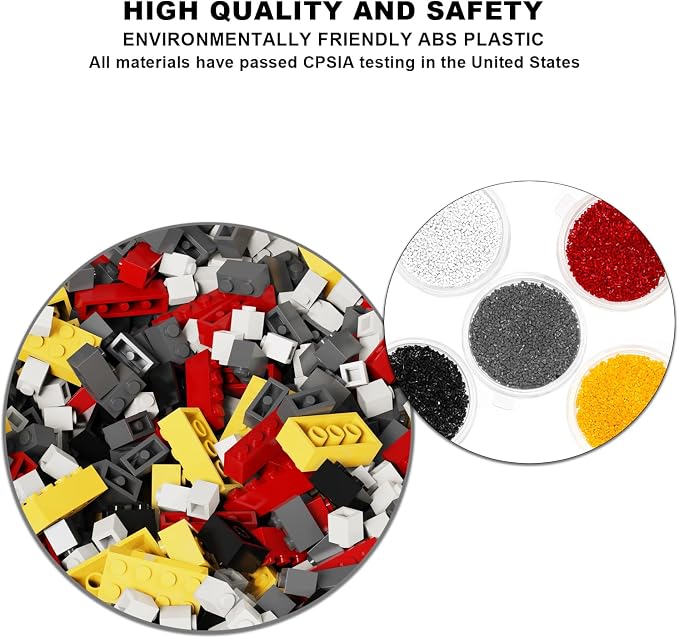 300 Pcs Classic Building Bricks, White Bulk Bricks,Compatible with Lego and Major Brands Parts and Pieces, Creative Building Block Toys for Boys Girls Ages 6 7 8 9 10 Year Old