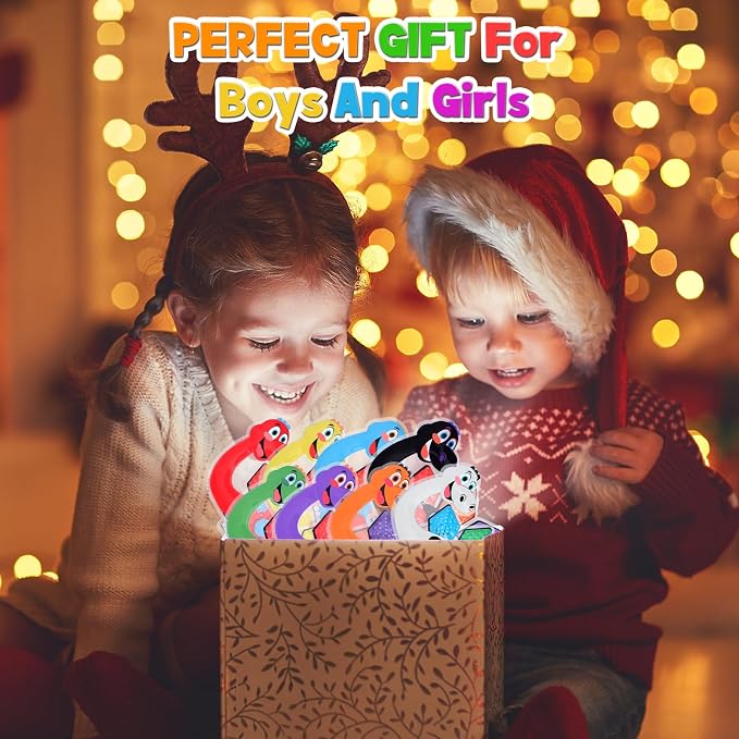 8Pcs Dinosaur Color Sorting Sensory Toys for Kids with Autism Toddler Toys for Airplane Travel Road Trip Montessori Toys Fine Motor Skills Easter Basket Stuffers Gifts for Kids Boys Girls