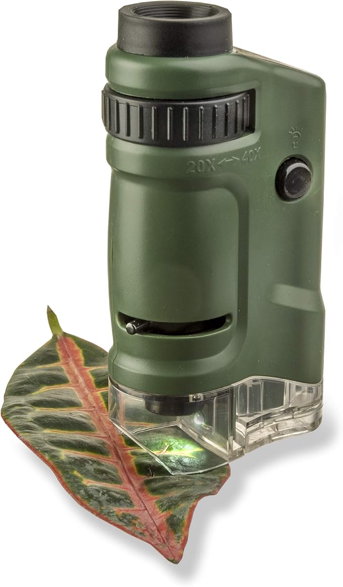 Carson MicroBrite 20x-40x LED Lighted Pocket Microscope for Learning, Education and Exploring - Set of 6 (MM-24MU)
