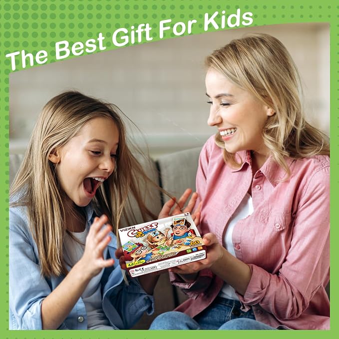Headbands Game for Kids – Guessing Board Game to Boost Vocabulary | Critical Thinking, and Social Skills – Quick Question Family Game Night for 2–4 Players – Travel-Friendly Fun (Animal Theme)