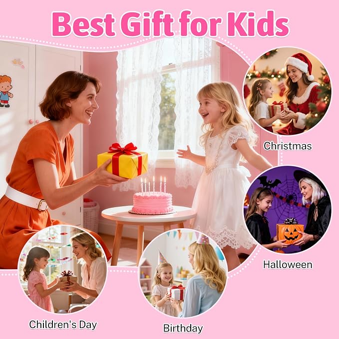 100 Piece Puzzles for Kids Ages 4-6 6-8 8-10, Unicorn Mermaid Fairy Princess Jigsaw Puzzles 100 Pieces Kids Puzzles Ages 3-5 4-6 5-8, Educational Learning Toys Gifts for Girls Boys 4-Pack 15"x10"