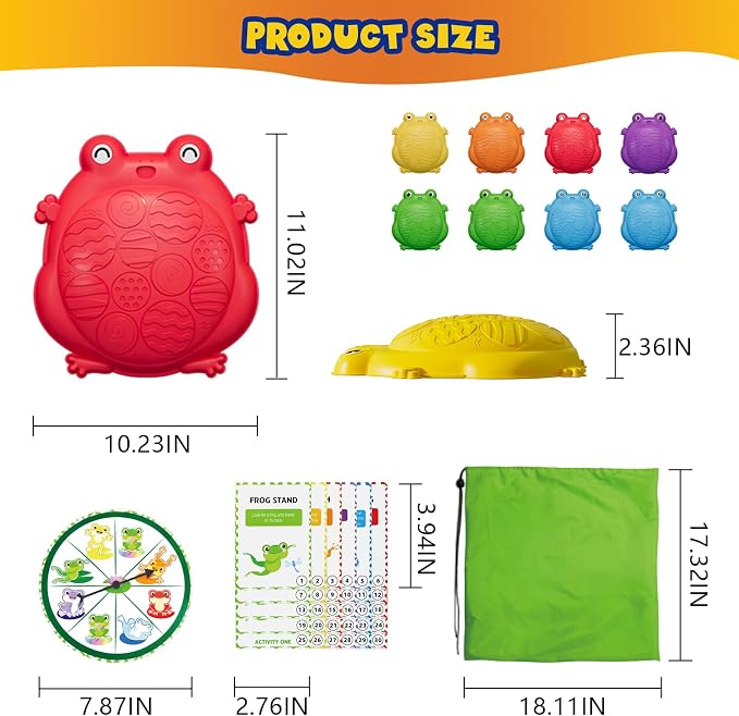 Stepping Stones for Kids, 8PCS Non-Slip Balance Steps Stones | Obstacle Courses Sensory Balance Toys, Coordination Game for Boys Girls Indoor Outdoor Play Ages 3-5