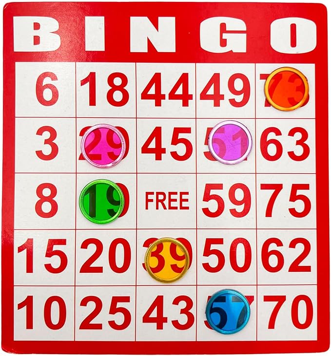 JUNWRROW Magnetic Bingo Wand with Chips,6-Pack& 600 Metal Chips, 6 Color Metal Chips-for Large Group Games,Family Game Night, Sensory Bins,Counting and Sorting,Science& Educational Activities