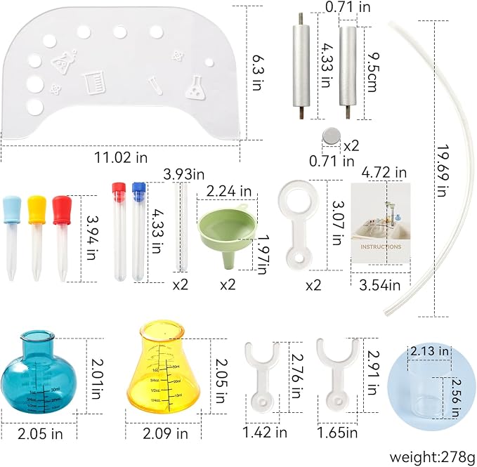 bopoobo Sensory Lab Tray Set Montessori-Inspired Sensory Play The All-in-One Science Station for Curious Toddlers (Chemistry Tools - Tabletop Set)