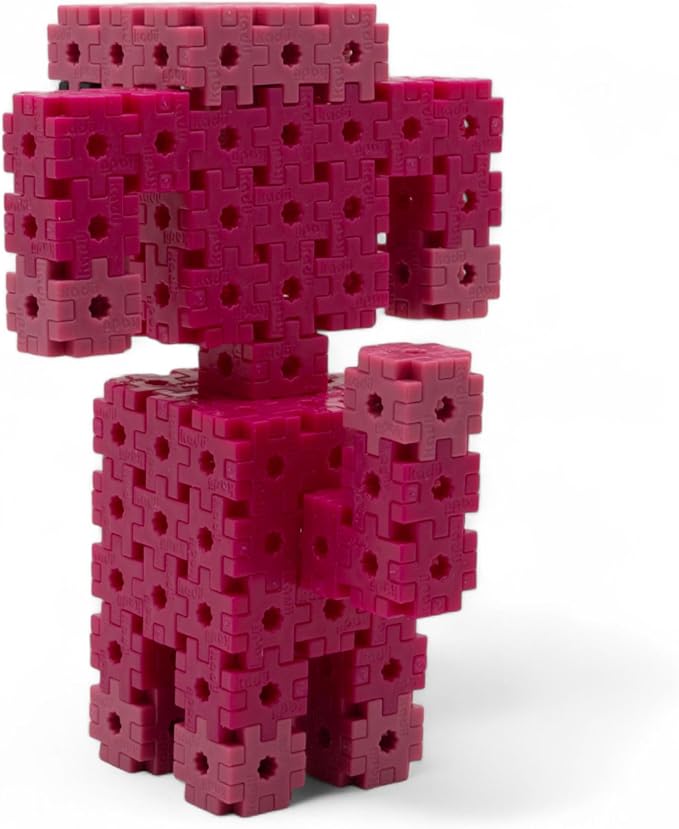 KADÜ 250 Piece Pink Puppy - Kids Age 5+ Building Block STEM Toy | Creative Mini Sensory Construction Puzzle tiles - Open Ended Play Gift Boys + Girls - Classroom Homeschool Manipulatives