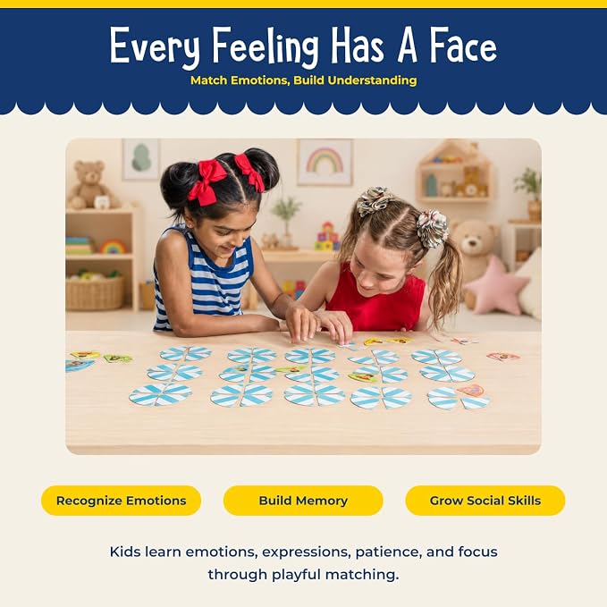 Open The Joy Emotions Memory Match Game – Kids SEL Card Game Tin