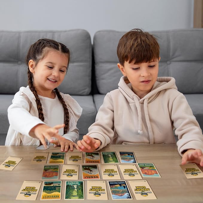 Masterpieces National Parks Memory Game - Fun Family Entertainment for Kids and Adults - Educational, Engaging, and Perfect for Game Night, Classroom Activities, and Interactive Play for All Ages