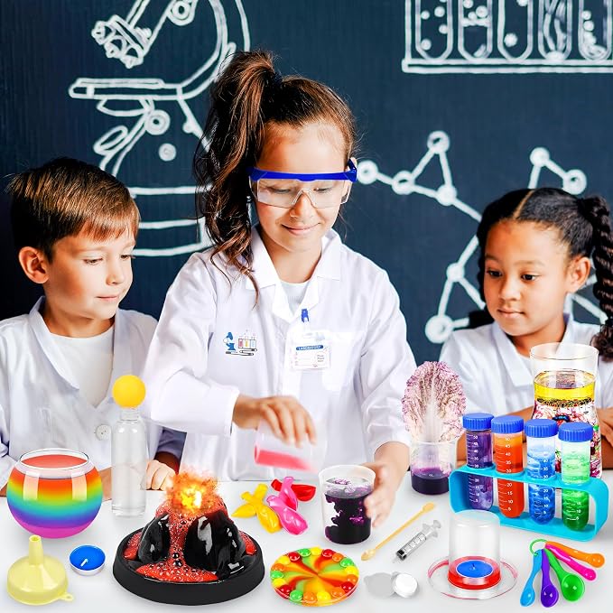 Science Kit for Kids,120 Science Lab Experiments,Scientist Role Play | STEM Educational Learning Scientific Tools,Birthday Gifts and Toys for 6 7 8 9 Years Old Boys Girls Kids