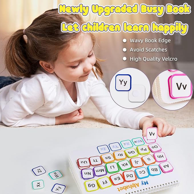 Montessori Preschool Learning Activities Busy Book - Workbook Activity Binder / Toys for Toddlers, Autism Learning Materials and Tracing Coloring Book