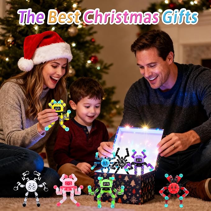 Transformable Fidget Spinner Toys for Kids and Adults,10 Pcs Travel Toys for Boys Girls Sensory Toy ADHD Stress Relief Toy,Party Favors Birthdays Gifts for Teens Road Trip Travel Essentials