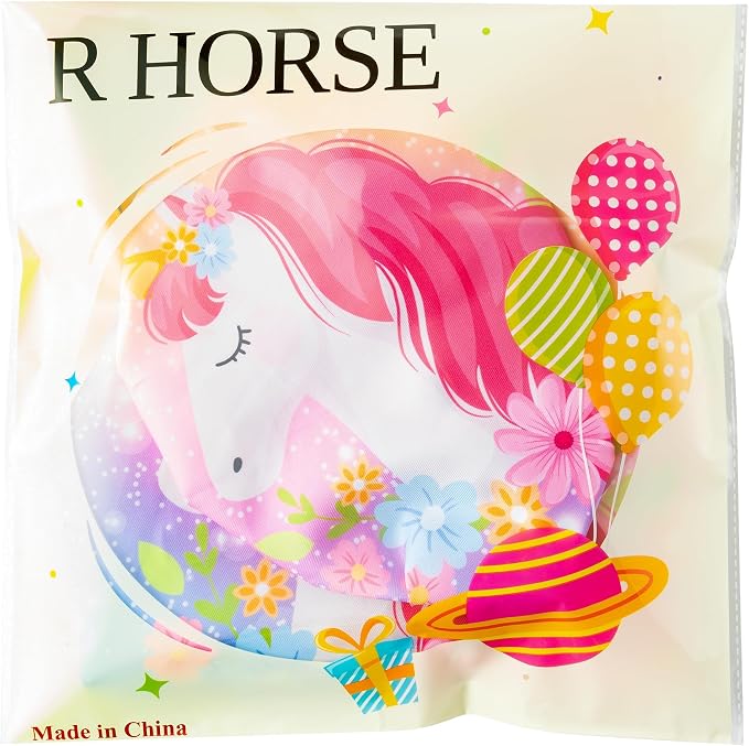 R HORSE 2 Pieces Kid Apron and Chef Hat Set, Dress up Role Play Chef Toy | Magic Horse Adjustable Children Kitchen Apron for Girl, Ideal for Cooking, Baking, Painting, Training, Cooking Birthday Gift