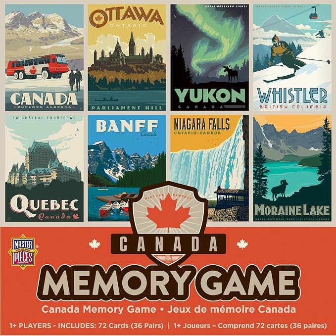 Masterpieces Canada Matching Card Game for Adults and Families