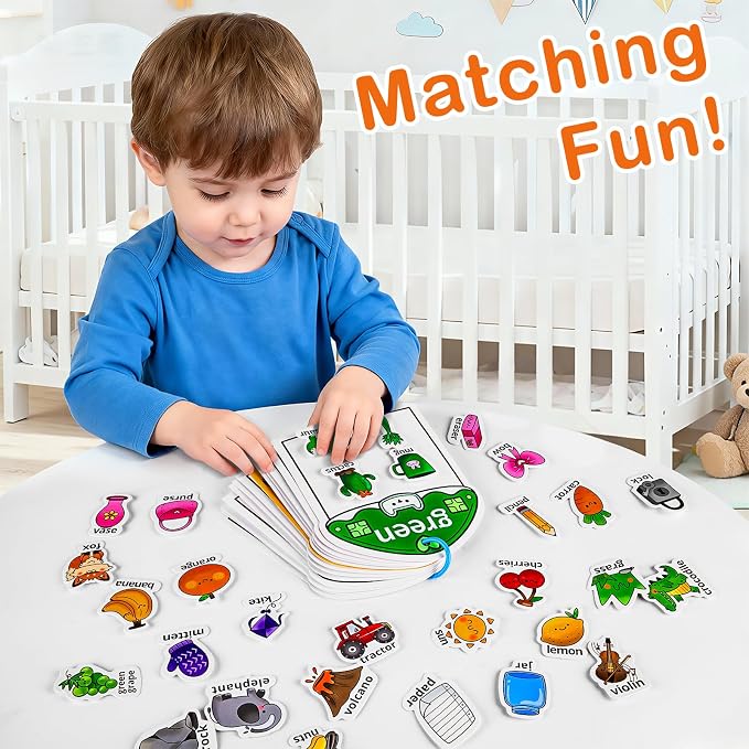 NAHSHON Montessori Busy Book Color Sorting Learning Toys for Kids 3-5 | Preschool Learning Activities Educational Sorting Toys for Kids 3 Year Old, Autism Sensory Fine Motor Matching Games